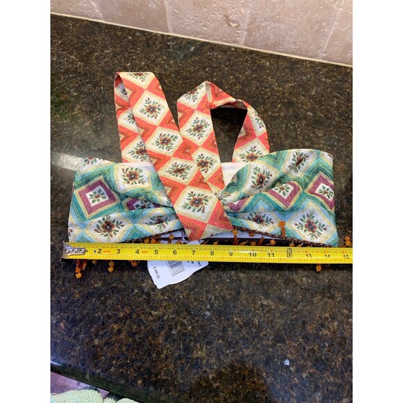 Autumn Adeigbo Beaded Woven Diamond Soraya Top NWT Size 2 - Picture 11 of 12